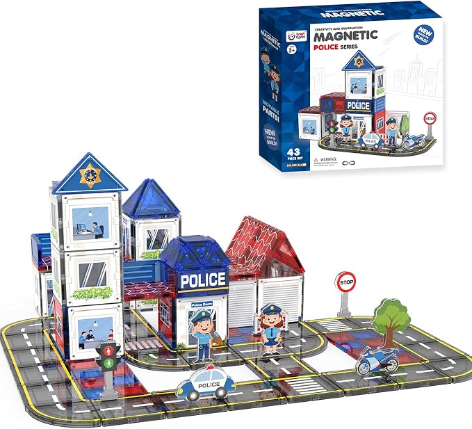 Magnetic Tiles Set (Police Station)