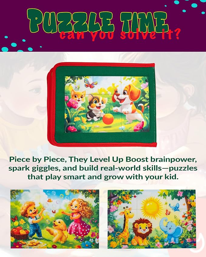 HappyVk - My Quiet Book - Montessori Travel Toys - Busy Book for Toddlers | Hands-On Learning Fun Montessori Busy Book, Toddler Learning Toys with Soft Felt Pages, Travel-Friendly & Quiet Time.