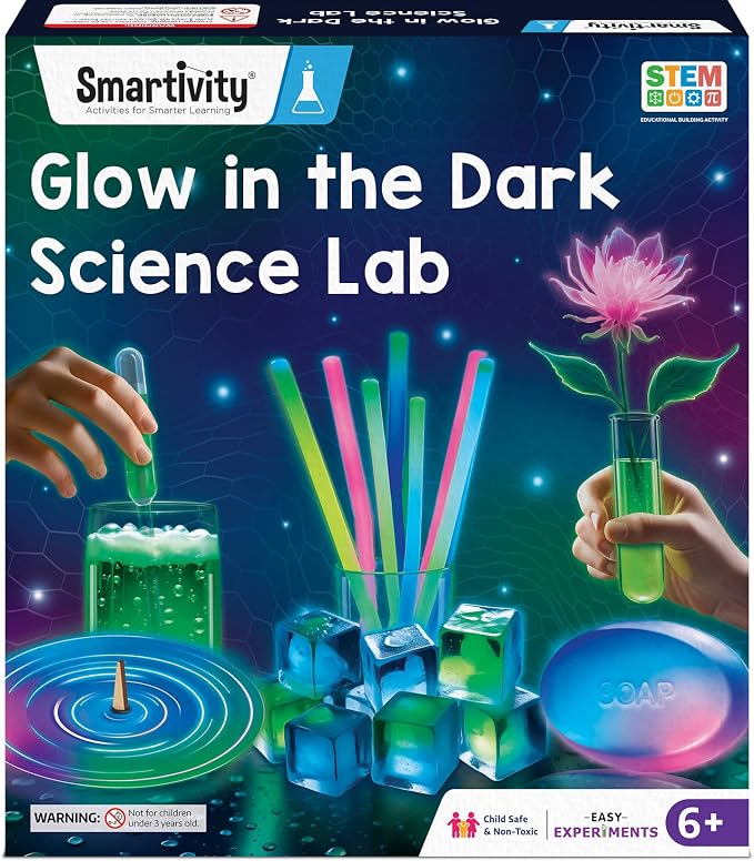 Smartivity Glow Magic Science Kit for Kids 6-12 Years | 20 Amazing Glow-in-the-Dark Science Experiments | STEM Toy | Birthday Gift for Boys & Girls Ages 6,7,8,9,10,11,12