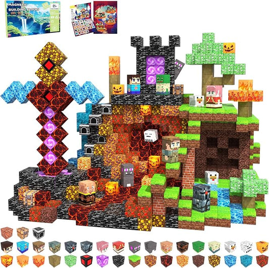 Magnetic Blocks, 150PCS Toys Building Cube Birthday Gifts for Kids | Magnetic Cubes, 0.8 inches Building Blocks, STEM Construction Toys Christmas Birthday Gifts for Kids Boys Girls
