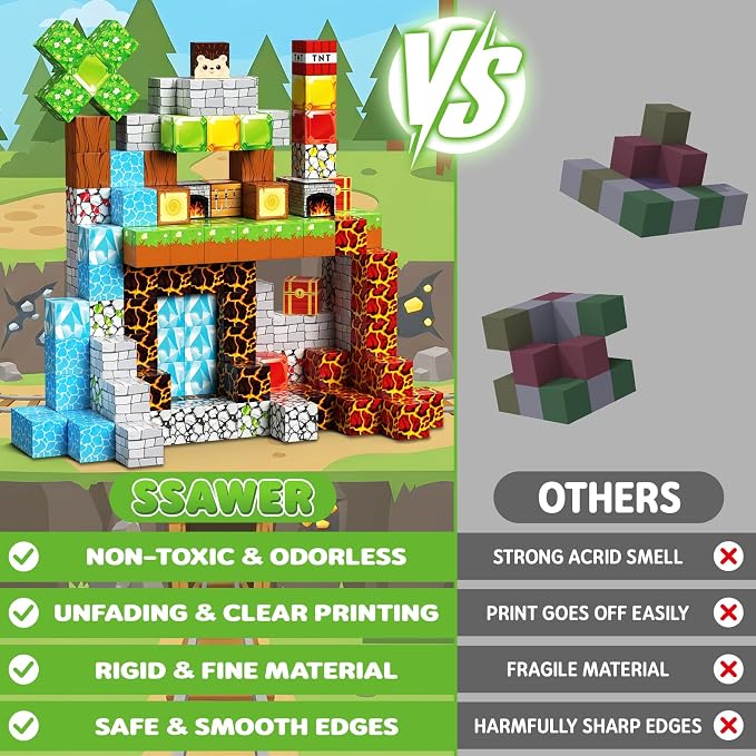 Magnetic Blocks, 100PCS Building Cubes, Boys Kids Gifts Toys | 0.8in Sensory Stacking Toys for STEM Constructions, Boys Girls Birthday Gifts Ages 4 5 6 7 8-12 Year Kids