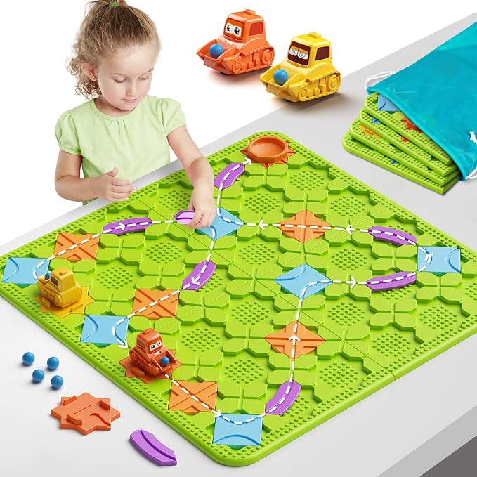 Brain STEM Activity Logic Kits: 200+ Challenges Educational Playthings | Interactive Puzzle Maze Solutions For Kids Ages 3-10 - 4 Difficulty Levels Portable Learning Resources Skill Builder Toy