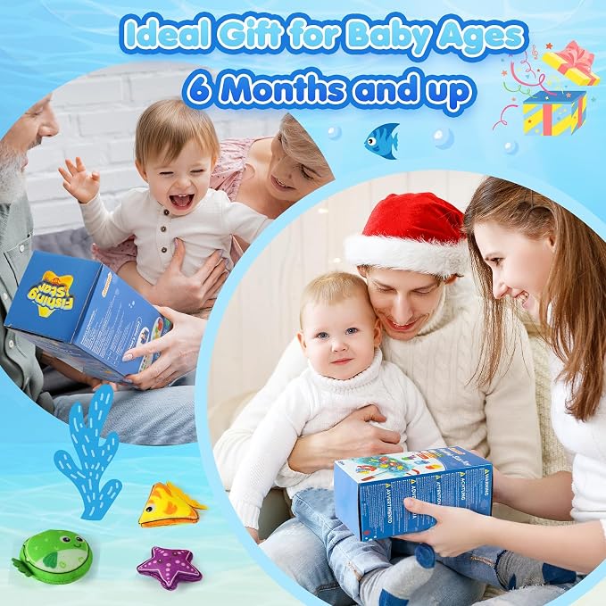 Montessori Toys for 1-2 Years Old Boy Girl, Birthday Gift, Fishing Game | 17 in 1 Toy Set, Stacking Cups, Color Sorting, Shape Matching, Early Learning, Toddler Toys, Gifts for 1 2 Years Old Boy Girl