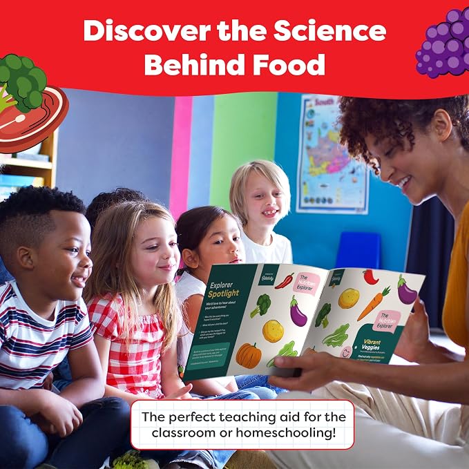 Baketivity Nutrition Explorer Kit STEM Learning Birthday Gifts for Kids | Includes Recipes, Activity Booklet, Detective Costume, Food Stickers, Puzzle, and Parent Guide for Family Learning