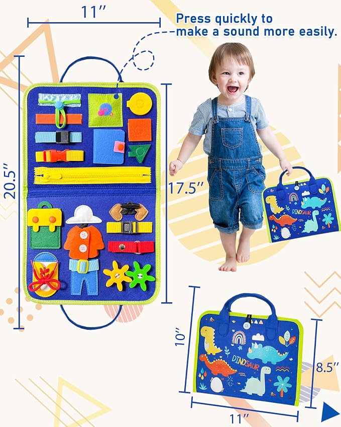 Busy Board Montessori Toys for Toddler Boy Birthday Gift Busy Book | Airplane Car Travel Toy, Learning Educational Toys, Activity Book, Toddler Activities, Sensory Toys, Fine Motor Skills
