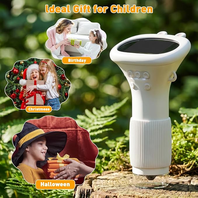 4K 1000X Digital Microscope for Kids with 2.0" IPS Screen(White) | Portable Handheld Toys, 200-1000X Magnification for Kids Age 3-12, STEM Educational Toy Birthday Gifts for Girls Boys