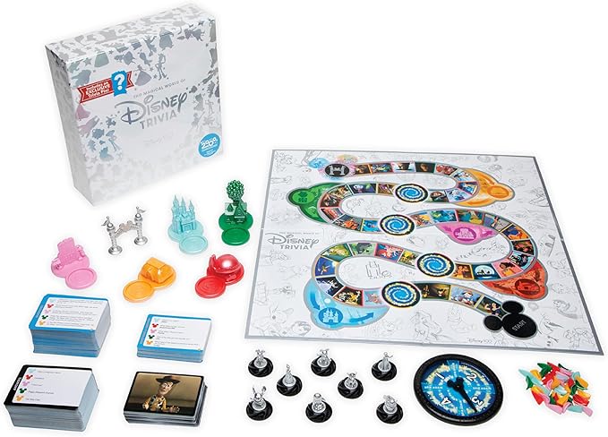 The Magical World of Disney Trivia Games – Board Games for Family Night, Family Games, Multi-Player Board Game, Family Board Game, Travel Games, Disney Game, Ages 6+