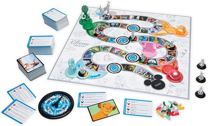 The Magical World of Disney Trivia Games – Board Games for Family Night, Family Games, Multi-Player Board Game, Family Board Game, Travel Games, Disney Game, Ages 6+