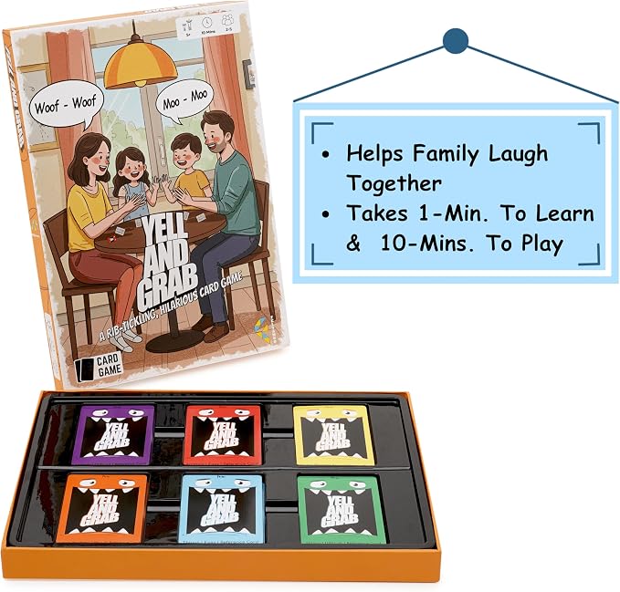 Yell and Grab, Card Games for Kids
