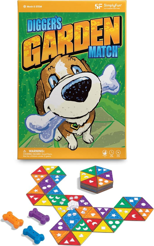 Diggers Garden Match – A Game for Kids to Develop Spatial Thinking Skills - Puzzle Game That Matches Colors and Shapes - 1 to 6 Players, Ages 4 & Up