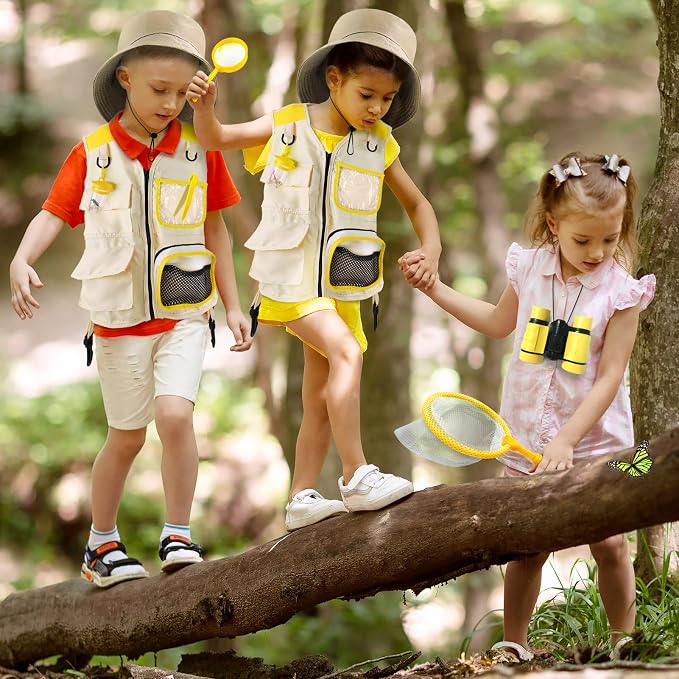 YOPINSAND Kids Explorer Kit & Bug Catcher Kit, Kids Outdoor Exploration Set | Camping Gear with Vest & Hat, Ideal Outdoor Camping Adventure Toys for Ages 3 4 5 6 7 8 Boys Girls