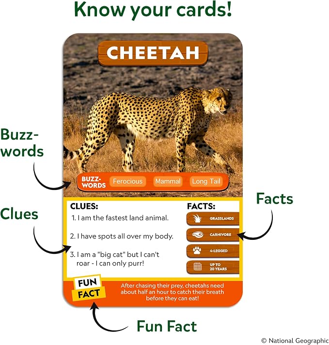 Skillmatics Guess in 10 Game – National Geographic Animals, Gift for Kids | Educational Cards, Family Trivia Game, Travel Toy & STEM Board Game, Screen-Free Fun, Boys & Girls Ages 6, 7, 8, 9 and Up