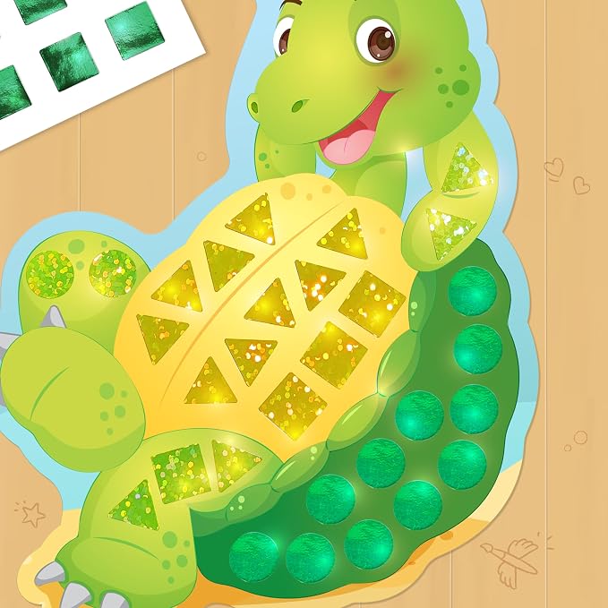 Imagimake Mirror Mosaic - Ocean, 10 Templates, 950+ Stickers | Mess-Free Craft Activity, Screen-Free Creative Art Kit for Kids, Birthday Gift for Boys & Girls Ages 3,4,5,6,7 Years Old