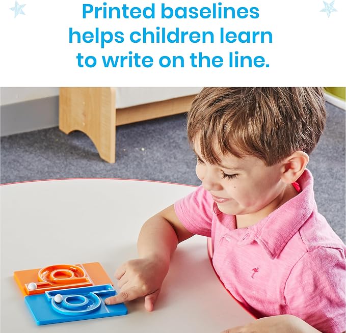 hand2mind MarbleTracers - Lowercase Letters, 24 Letter Tracing Trays, 10 Marbles, Preschool Learning Activities, Fine Motor Skills Toys, Kindergarten Centers for Classroom, Handwriting Practice