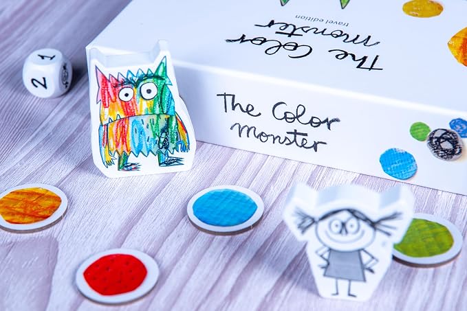 Devir - The Color Monster Travel Board Game, Cooperative Emotional Learning Game for Kids & Families, 2-5 Players, Ages 4+, Playtime 25, (English Version)