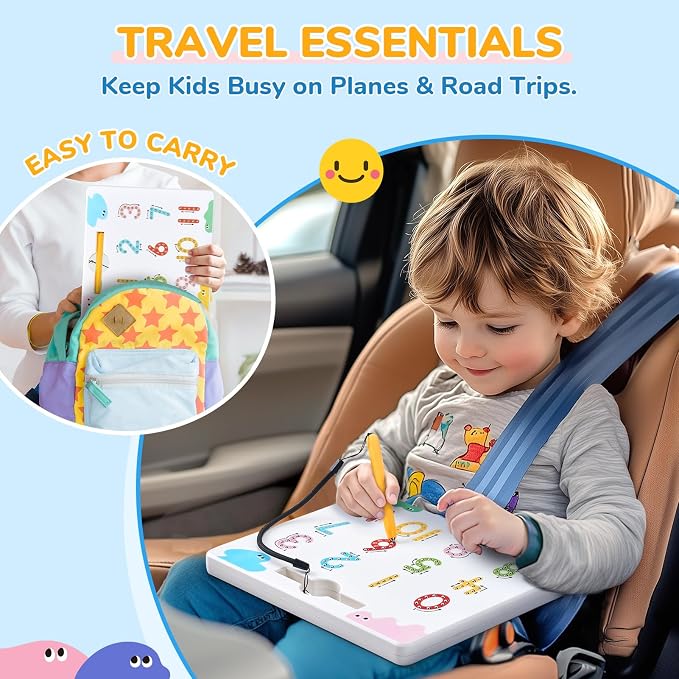 JoyCat Magnetic Number Tracing Board, Double-Sided Numbers 1-20 for Kids | 2-in-1 number writing toy for toddlers and kids; preschool math manipulative and kindergarten educational gift for ages 3-5.