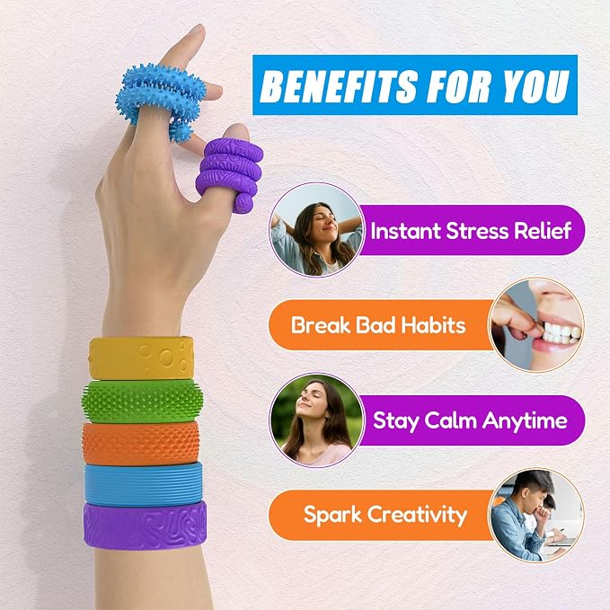 14Pack Fidget Toys Bulk , Stimmy Sticks & Sensory Slap Bracelets for Kids, Sensory Toys for Stress Anxiety Autistic ADHD, Quiet Fidgets for Classroom Prize for Kids 8-12, Calm Down Corner Supplies