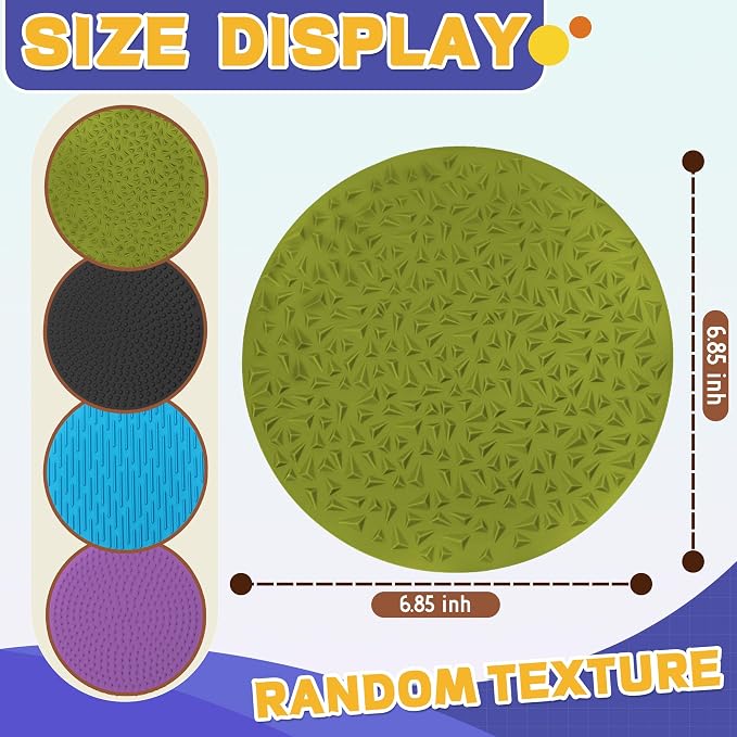 4PC Sensory Wall Fidget Toys for Toddler Baby 1-3 Classroom Must Have Sensory Mats for Kid Autism ADHD Quiet Silicone Tactile Pad Desk Toys Calm Down Item Mini Floor Tiles Fidget Autistic Special Need