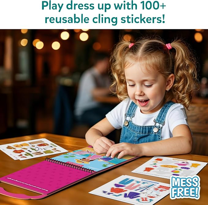 Skillmatics Peelies – Dress Up, Reusable Sticker Book, Toys for Toddlers | 100+ Reusable Stickers, Mess-Free Fun for Preschoolers, Travel Toy, Gifts for Girls & Boys Ages 3, 4, 5, 6, 7