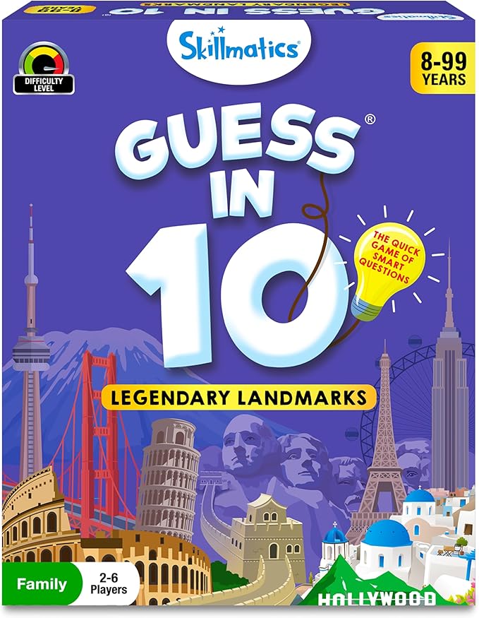 Skillmatics Guess in 10 Legendary Landmarks – Educational Travel Toy | For Boys, Girls & Kids Who Love Card Games, Geography, History & Trivia, Gift for Ages 8, 9, 10 & Up