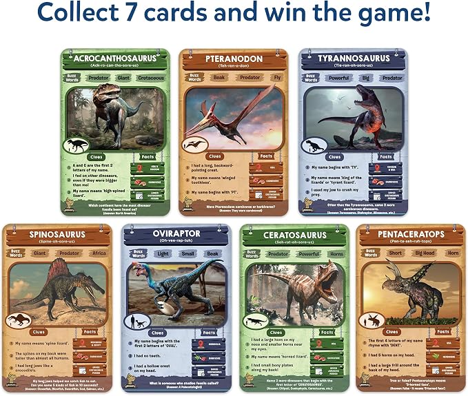 Skillmatics Guess in 10 Dinosaurs – Trivia Game for Kids and Families