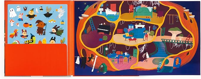 Mudpuppy Pumpkin Village Sticker Play Activity Set – Reusable Sticker Set Featuring Fun Fall Pumpkin Scene