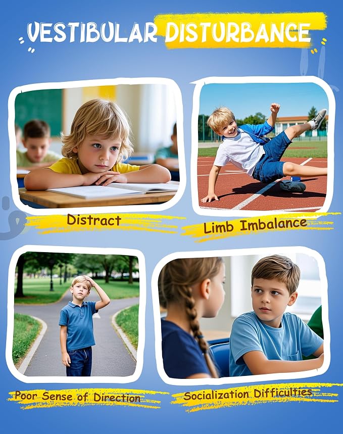 FERUERW Spinning Chair for Autistic Kids, Autism Sensory Products | Sensory Toy Gifts for Children with ADHD/Autism, 220LBS Weight Capacity, Training Body Coordination, 3+ Years (Blue)