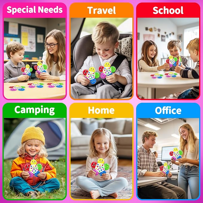 Color Sorting Sensory Toys for Kids with Autism, Autistic 5-7 | Travel Gifts for Kids, Social Emotional Learning Activities, Fine Motor Skills, Calming Fidget Toys, Feelings Wheel, Ages 3+