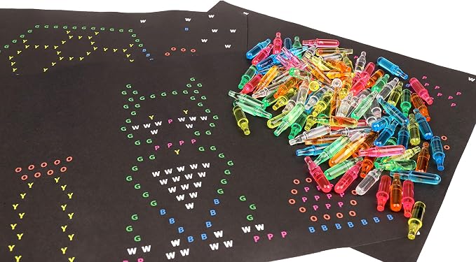 Lite Brite Peg and Template Refill Pack, Light Up Drawing Board Accessories, LED Drawing Board Pegs with Colors, Toys for Creative Play, Light Toys for Kids Aged 4 +