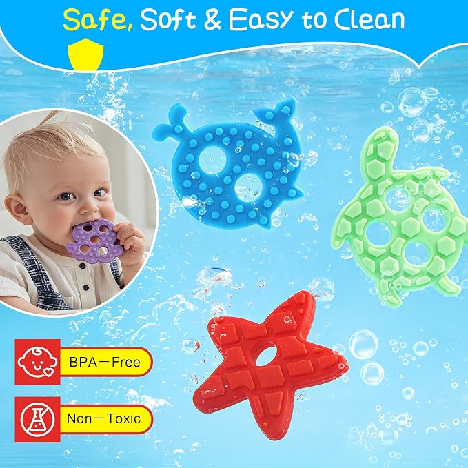 Montessori Sensory Stacking Sorting Toys for Toddlers 1-3 | Soft textured blocks offer rich tactile sensory play for babies