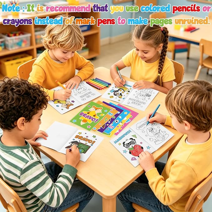 Dvbonike 24Pcs Spanish Positive Coloring Books - Cute Animal Spanish Motivational Phrases Themed DIY Coloring in Pages Classroom Rewards Party Favors Supplies and Art Activity Gifts for Student