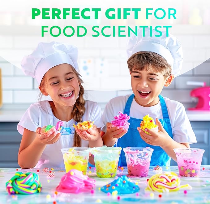 Playz Edible Slime Candy Making Kit for Kids Age 8-12 Years Old w/ 25+ Fun | Science Experiments, DIY Chemistry kit for kids Rock, Gummy, Chocolate, Hard candy maker, STEM Toys/gift for Girls and Boys