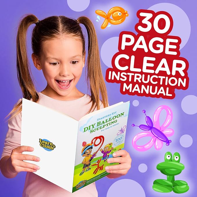 DIY Balloon Animal Kit for Beginners - Twisting & Modeling, 30+ Sculptures