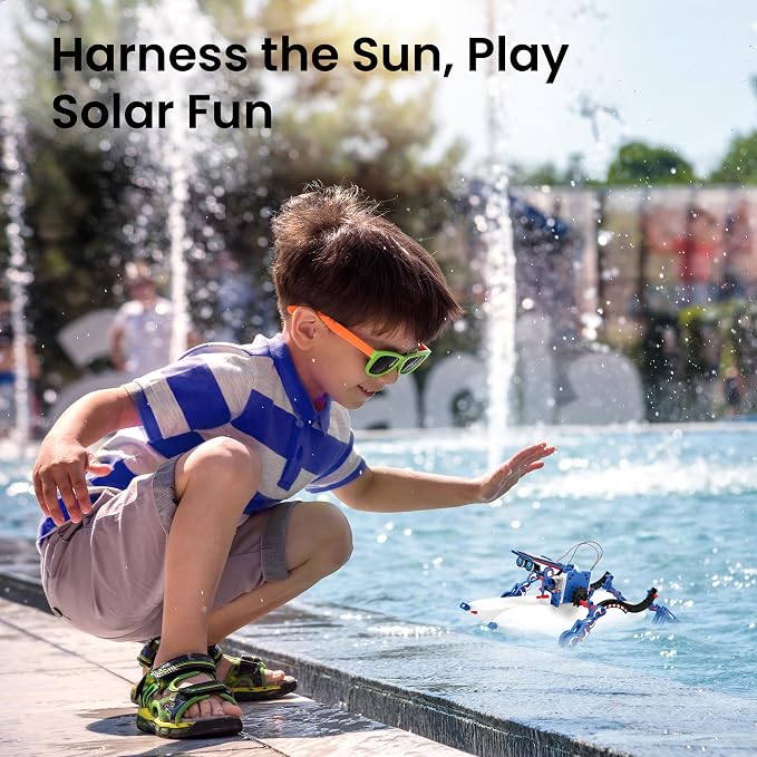 Sillbird STEM Solar Robot Building Kit, 12-in-1 Gift for Boys Ages 8-13 | Powered by the Sun, Engineering Skills, DIY Educational Birthday Presents for Kids, Buildable Learning Set, 190 Pieces