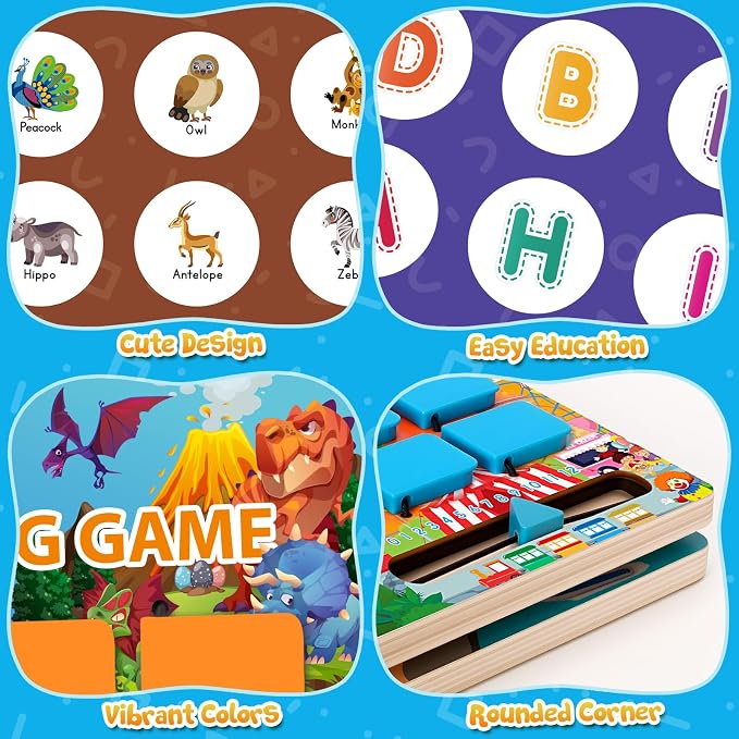 Matching Memory Game for Kids, 2 Pack Travel Toy for Toddlers Boys Girls | Road Trip Travel Essentials for Kids Ages 3 4 5 6 7 8 Years Old, Airplane, Car, Camping Activity, Christmas Birthday Gifts