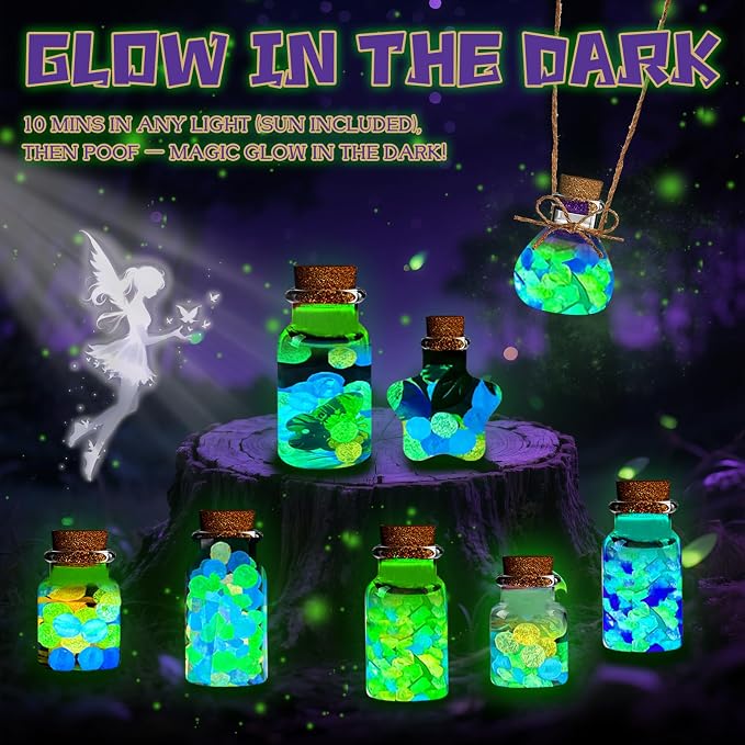 Magic Potion Kit for Kids - 12 Mixed Fairy Potion Bottles, Art Craft & Decoration Toys for Girls Ages 6 7 8 9 10 12+ Year Magical Workshop Kit for Boys Girls Birthday Party Gift, Christmas