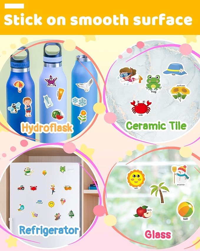 Benresive Reusable Sticker Book for Toddlers, Travel Stickers for Kids | Toddler Travel Activities Toys, Birthday Gifts for Boys & Girls, Airplane Travel & Road Trip Essentials Kids