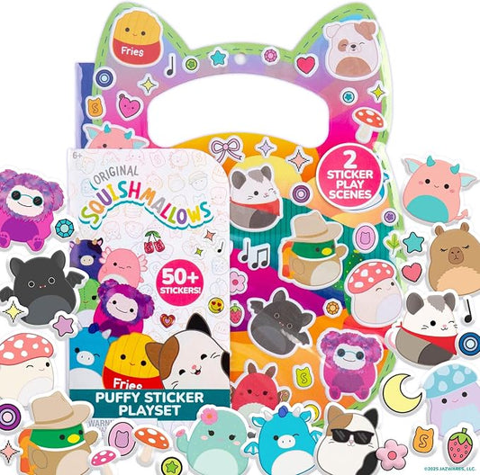 Horizon Group USA Puffy Sticker Playset for Kids, Squishmallows