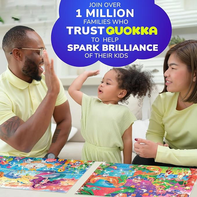 60 Piece Puzzles for Kids Ages 4-6 - 4 Jigsaw Toddler Puzzles Ages 3-5 | Fairy Tale Princess Puzzles - Quiet Time Toys for Preschoolers - FSC Certified Learning Toys - Gift for 5 Year Olds
