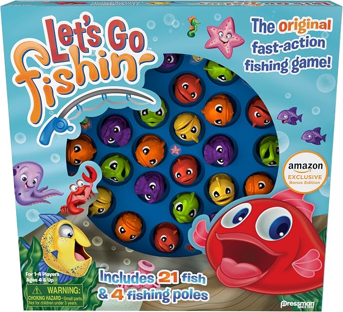 Amazon Exclusive Bonus Edition Let's Go Fishin' with Lucky Ducks MAM Card Game | 1-4 Players, Ages 4+