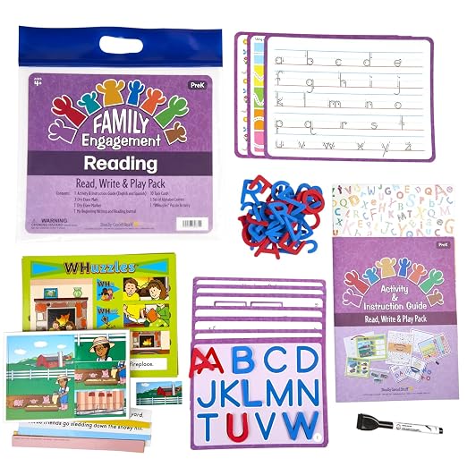 Really Good Stuff Family Engagement Reading, Read, Write & Play Pack | Ages 4+, PreK+