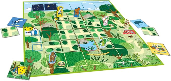 GIGAMIC Mr. Postmouse’s Picnic | Adorable Animal Adventure Board Game for Kids | Help Mr. Postmouse Get His Friends to the Picnic | Cooperative Tile Flipping Kids Game | Ages 4+ | 1-4 Players | 30 Min