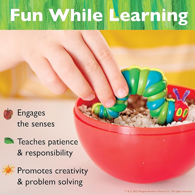 Creativity for Kids The Very Hungry Caterpillar: Ready to Grow Garden - Summer Activities | Science Terrarium Kit Inspired from The World of Eric Carle Books, Education Gifts for Kids (Ages 6+)