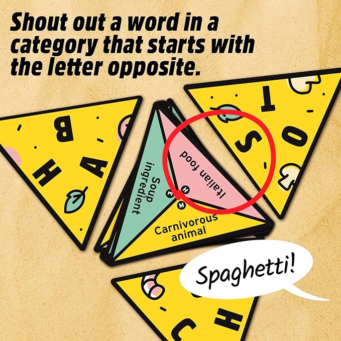 Big Potato P for Pizza Board Game: Build a Giant Pizza Before Anyone Else Family Travel Game Great for Adults and Kids | Perfect for Holidays and Camping