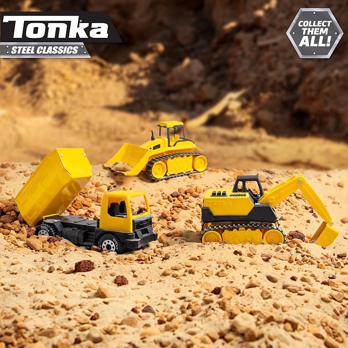 Tonka - Steel Classics Giga Series - Dump Truck & Excavator, 2-Pack - Amazon Exclusive