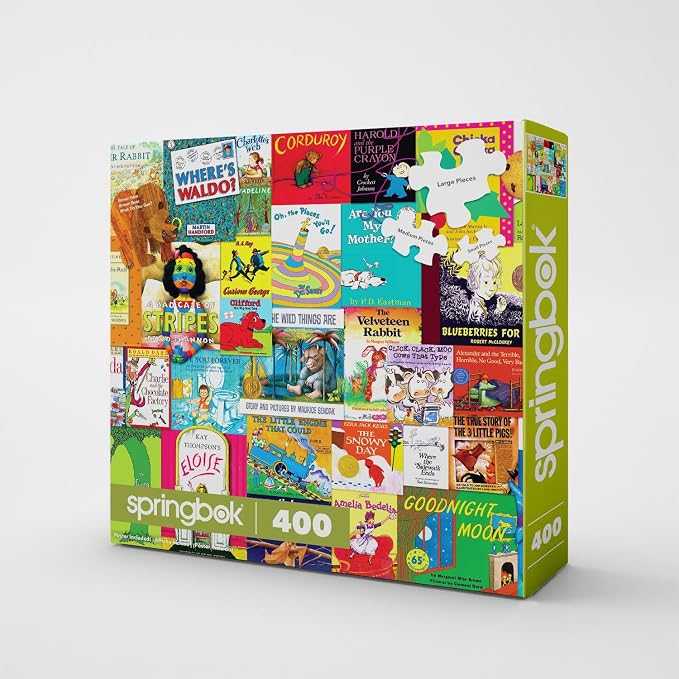 Springbok Childhood Stories 400 Piece Family Jigsaw Puzzle | Made in USA, Eco-Friendly Materials, Three Different Piece Sizes, Poster Included for engaging family puzzle fun