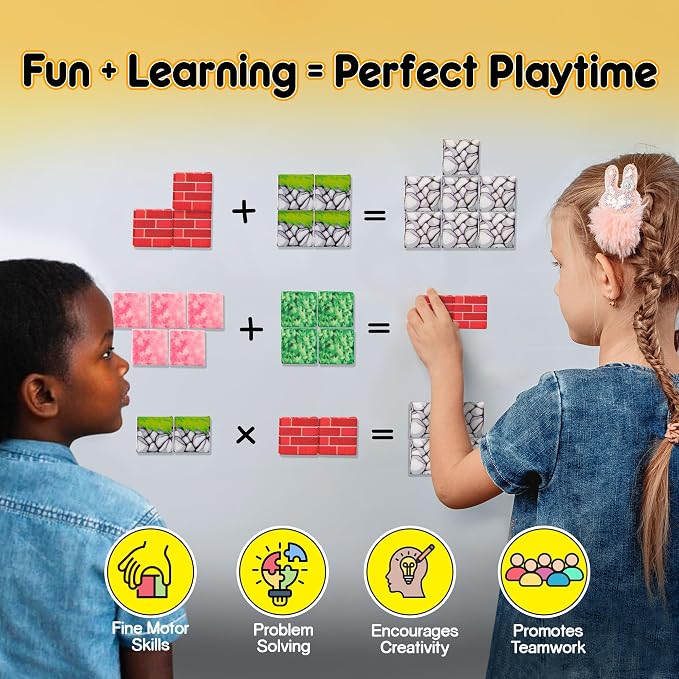 Magnetic Blocks, Magnetic Building Blocks for Kids, Building Blocks for Girls and Boys, Building Toys, Toddler Toys, Building Game Sensory Kids Ages 4 5 6 7 8 9, 100 Pcs | Building Toys, Toddler Toys, Building Game Sensory Kids, Open-ended construction