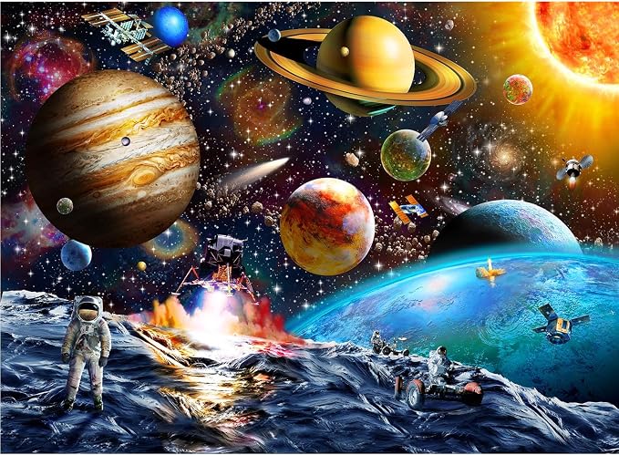 Puzzles for Kids Ages 6-8 8-10 Year Old -200 Pieces Solar System Planets | Educational Learning Toys Puzzles for Kids Ages 10-12, Gift for Boys and Girls, Home Decor