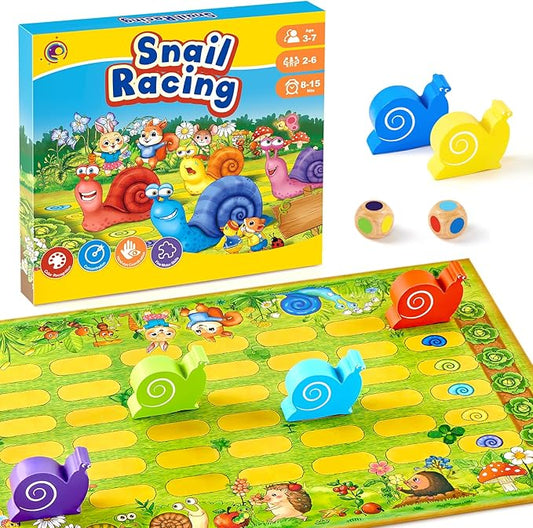 Snail's Pace Race Game, Classic Board Game for 2-6 Players, Ages 3-6 | Family Game, Montessori Toys for 3 4 5 6 Year Olds, Fine Motor Skills Toy, Gifts for Boys & Girls Ages 3+