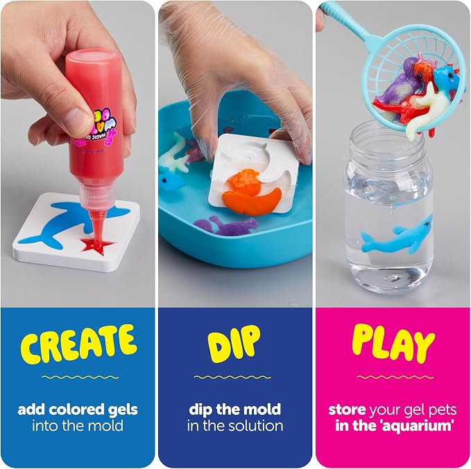 Magic Gel Water Pets Kit for Kids - Squishy Maker Set - (Jumbo Pack) | Craft for Kids - Gifts for Boys & Girls - Make Your Own Squishies Toys Crafts - Aqua Fairy Magic Elf Toy Kit - Birthday Gifts